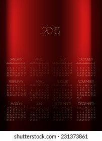 2015 calendar with abstract