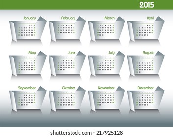 2015 Calendar. Abstract Vector Design.