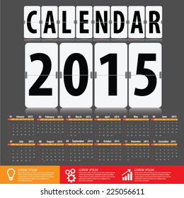 2015 Calendar. Calendar design.