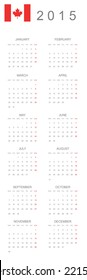 A 2015 Calendar isolated on white background