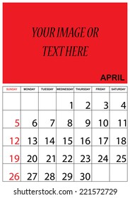 A 2015 Calendar isolated on white background