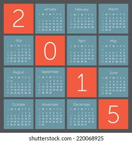 2015 calendar Minimal