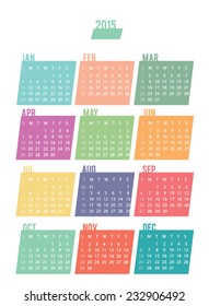 2015 calendar Minimal