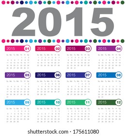 2015 calendar Minimal Design