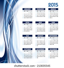 2015 Calendar. Modern Design.