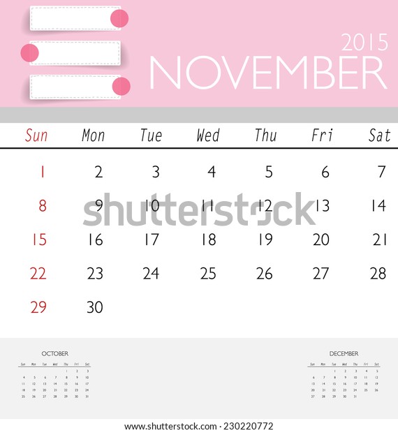 Template For 2015 Calendar from image.shutterstock.com