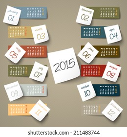 2015 calendar paper sticker