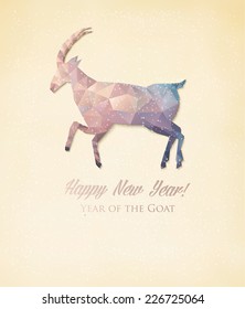 2015 calendar with a polygon goat. Vector.