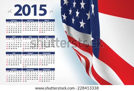 2015 calendar usa flag stock image download now year 2015 calendar united states
