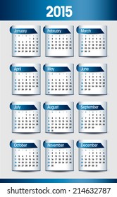 2015 Calendar. Vector Design.