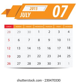 2015 Calendar Calendar Vector Design.