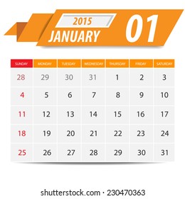 2015 Calendar Calendar Vector Design.