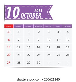 2015 Calendar Calendar Vector Design.