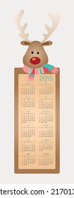 2015 calendar. Vector illustration