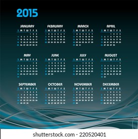2015 Calendar. Vector Illustration.