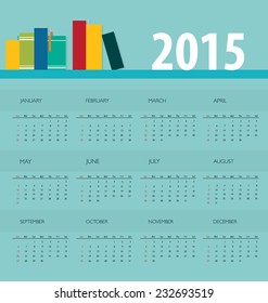 Calendario de 2015. Ilustración vectorial.