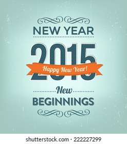 2015 - Calligraphic New Year Greeting Design