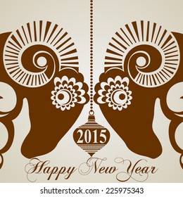 2015 Chinese New Year of the Goats and  Sheep.  Vector file organized in layers for easy editing.