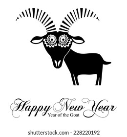 2015 Chinese New Year of the Goats. Vector file organized in layers for easy editing. 
