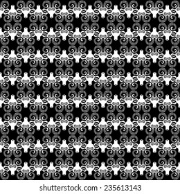 2015 Chinese New Year of the Goats and Sheep. Christmas seamless background in sheep . Black and white color. Vector file organized in layers for easy editing. 
