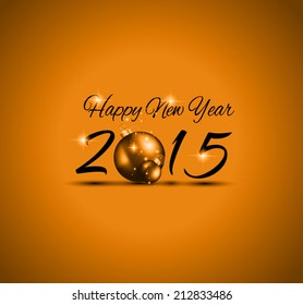 2015 Christmas Colorful Background with a waterfall of ray lights and a lot of baubles and stars.