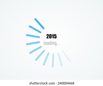 2015 creative loading. isolated background. percentage. Vector illustration.
