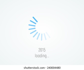2015 creative loading. isolated background. percentage. Vector illustration.