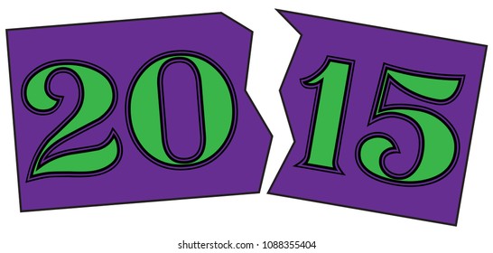 A 2015 design isolated on a white background