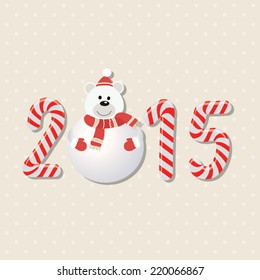2015 figures winter card with funny cartoon text 