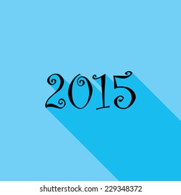 2015 flat icon. Modern flat icons with long shadow effect in stylish colors. Icons for Web and Mobile Application. EPS 10.