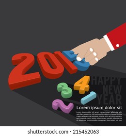 2015 Greeting Card Design Vector Illustration