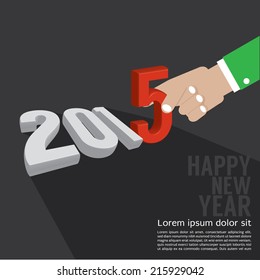 2015 Greeting Card Design Vector Illustration