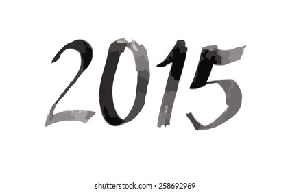 2015 handwriting. Vector