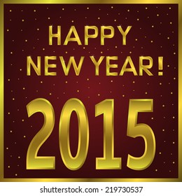 2015 Happy New Year background. Vector illustration.