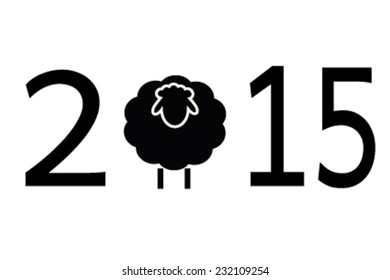 2015 Happy New Year background. Sheep