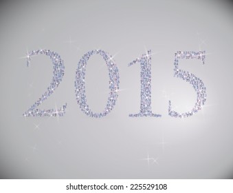 2015 / Happy new year card with numbers 