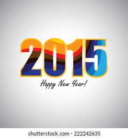2015 happy new year colorful, abstract colorful lines vector.