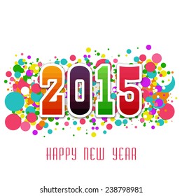 2015 Happy New Year colorful abstract background 