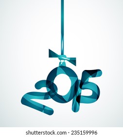 2015 Happy New Year Concept, Festive Christmas Holiday Icon