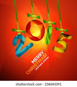 2015 Happy New Year Concept, Christmas holiday icon