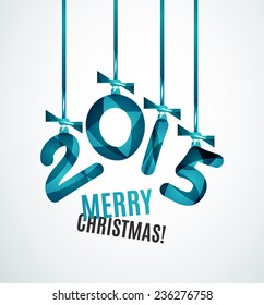 2015 Feliz concepto de Año Nuevo, festivo icono de Navidad