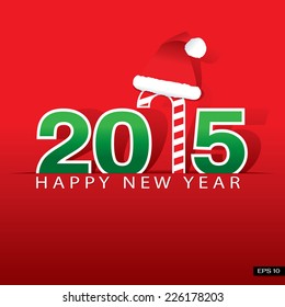 2015 Happy New Year design, background. vector illustration