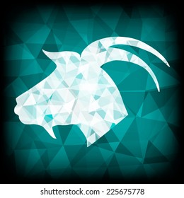 2015 Happy New Year of the goat. modern design template. goat silhouette. vector eps 10
