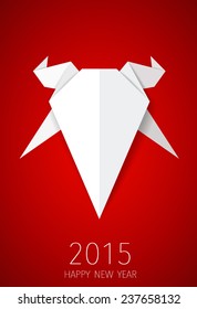 2015 Happy New Year. Year of Goat. Vector illustration.