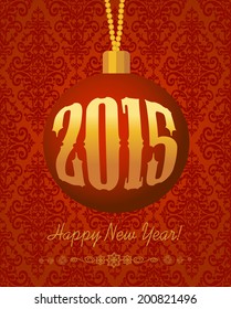 2015 Happy New Year greeting card or background.