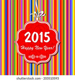 2015 Happy New Year greeting card or background. Vector illustration 