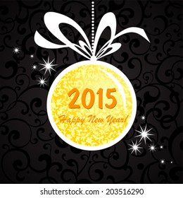 2015 Happy New Year greeting card or background. Vector illustration 