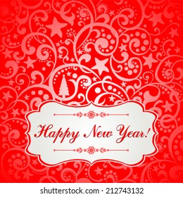 2015 Happy New Year greeting card. Vector Illustration 