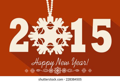 2015 Happy New Year greeting card or background.