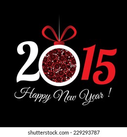 2015 Happy New Year greeting card or background.